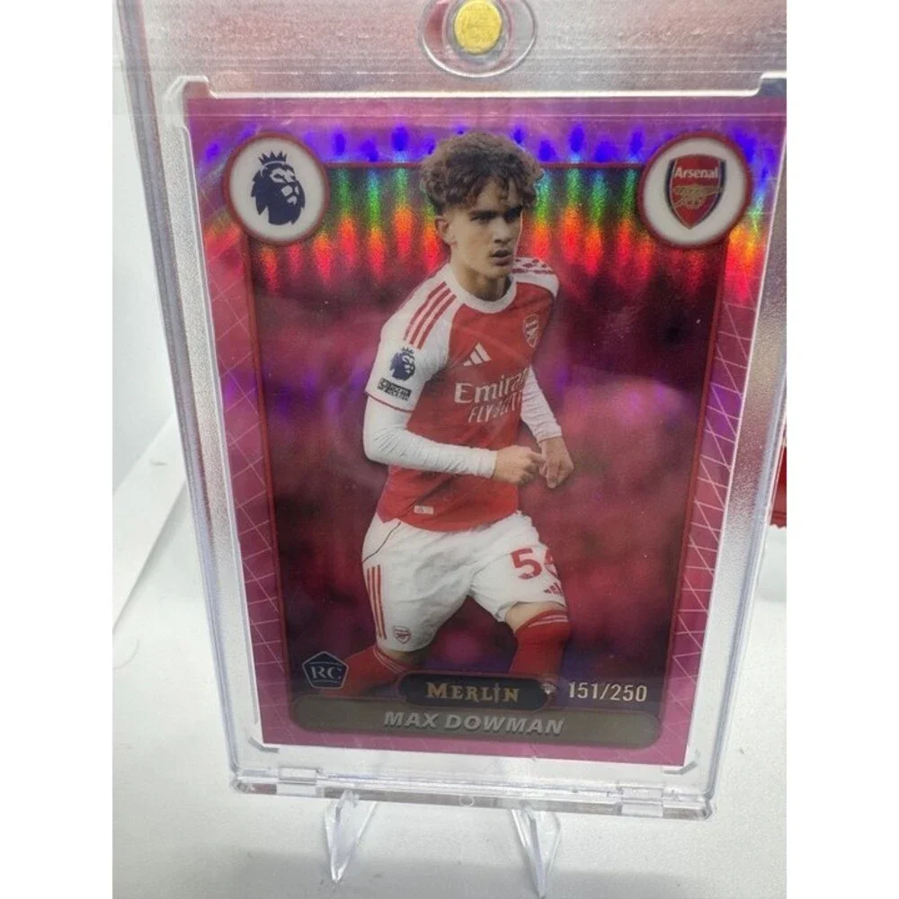 Merlin Max Dowman Rookie #035/250 Arsenal Premier League Soccer Trading Card
